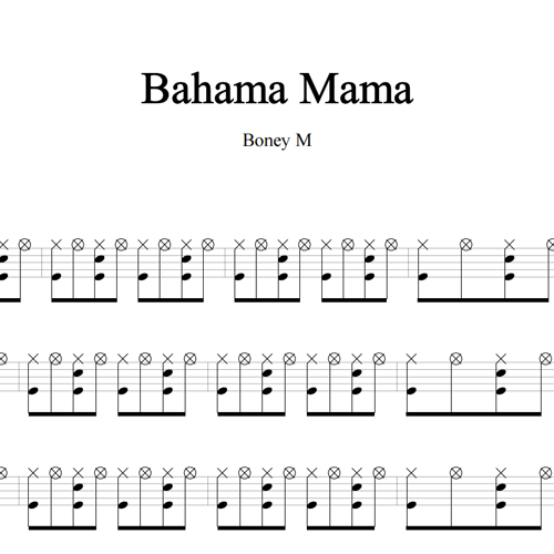 鼓谱*Boney M_Bahama Mama.asp